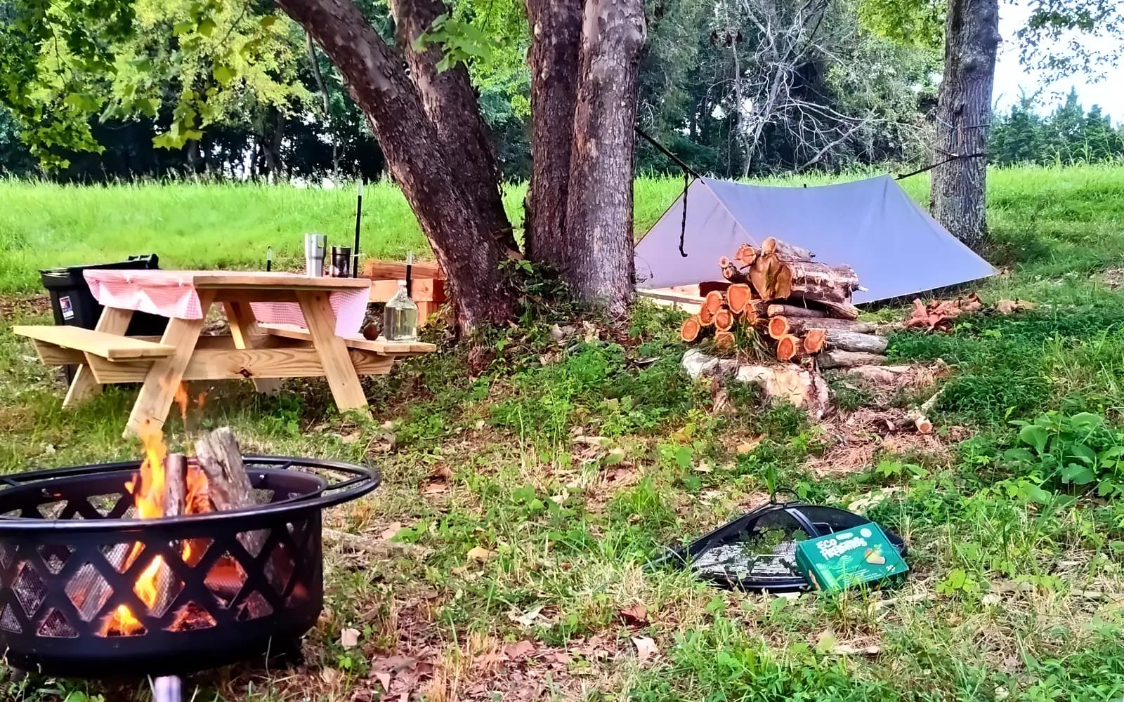 Ulstraw firelighter used for a camp fire